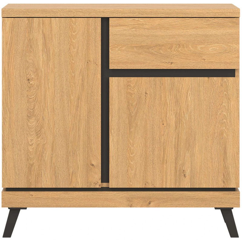 Komoda ATE AT02 Liveo Meble Dąb Kamienny/Czarny