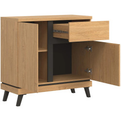 Komoda ATE AT02 Liveo Meble Dąb Kamienny/Czarny Komoda ATE AT02 Liveo Meble Dąb Kamienny/Czarny