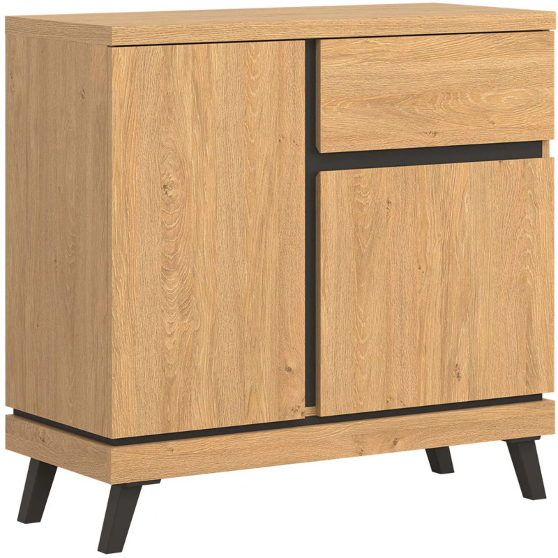 Komoda ATE AT02 Liveo Meble Dąb Kamienny/Czarny Komoda ATE AT02 Liveo Meble Dąb Kamienny/Czarny