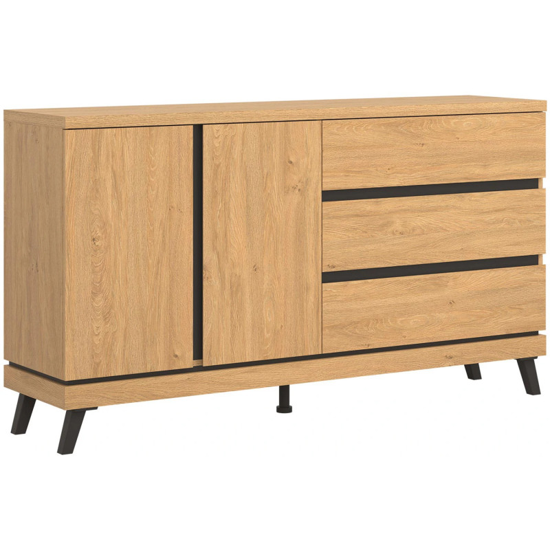 Komoda ATE AT03 Liveo Meble Dąb Kamienny/Czarny Komoda ATE AT03 Liveo Meble Dąb Kamienny/Czarny