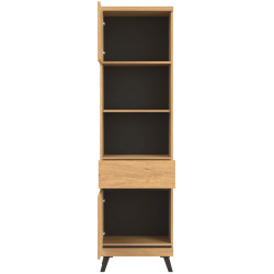 Regał Lewostronny ATE AT07 Liveo Meble Dąb Kamienny/Czarny