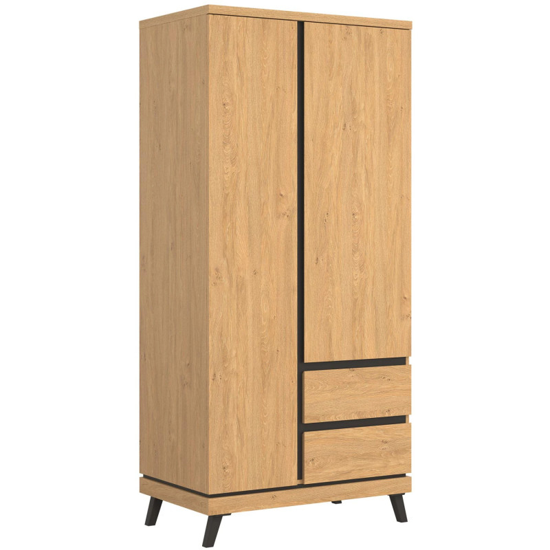 Szafa ATE AT11 Liveo Meble Dąb Kamienny/Czarny Szafa ATE AT11 Liveo Meble Dąb Kamienny/Czarny