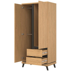 Szafa ATE AT11 Liveo Meble Dąb Kamienny/Czarny Szafa ATE AT11 Liveo Meble Dąb Kamienny/Czarny