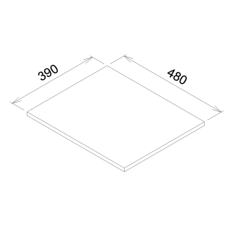 Półki do szafy (3szt) ATE AT12 Liveo Meble Dąb Kamienny