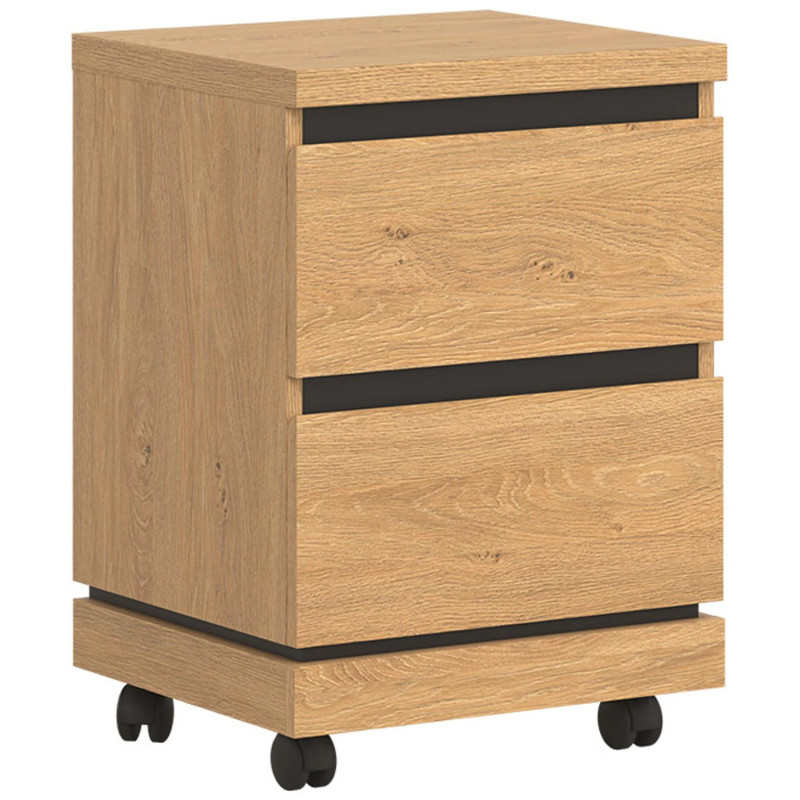 Kontenerek ATE AT09 Liveo Meble Dąb Kamienny/Czarny