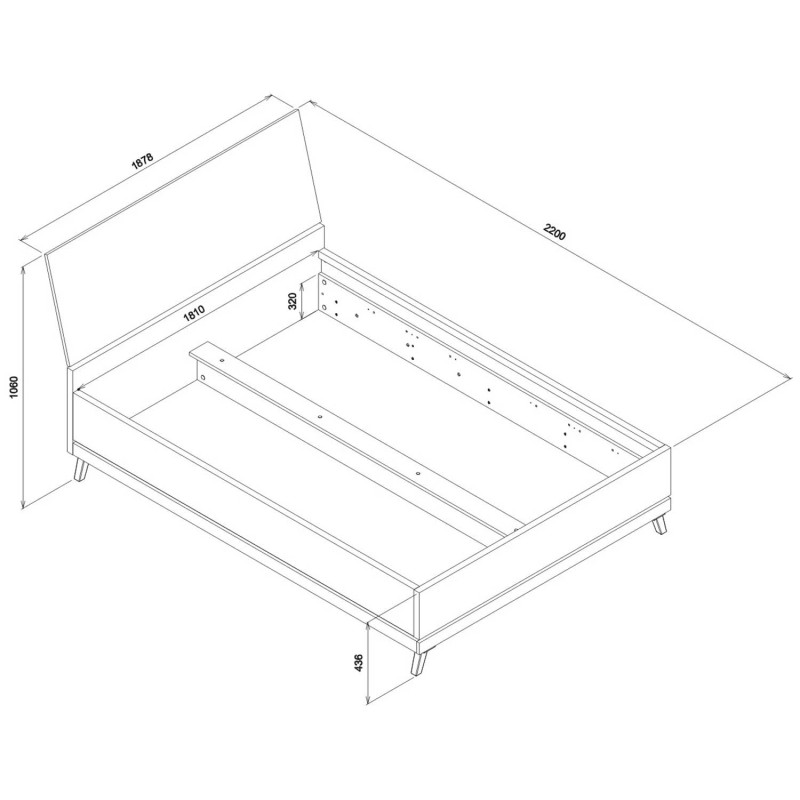 Łóżko 180x200 z pojemnikiem na pościel ATE AT15/180 Liveo Meble