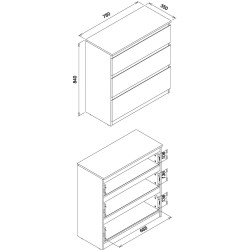 Komoda REMI RM02 Liveo Meble Kolory do wyboru Komoda REMI RM02 Liveo Meble Kolory do wyboru