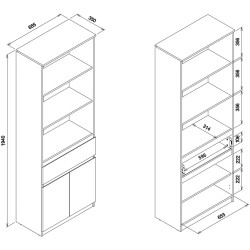 Szeroki regał REMI RM09 Liveo Meble Kolory do wyboru Szeroki regał REMI RM09 Liveo Meble Kolory do wyboru