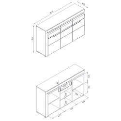 Szeroka komoda z oświetleniem IRMA IM4 Liveo Meble