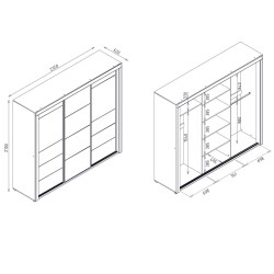 Szafa Irma przesuwna z lustrem IRMA IM15 Liveo Meble Szafa Irma przesuwna z lustrem IRMA IM15 Liveo Meble
