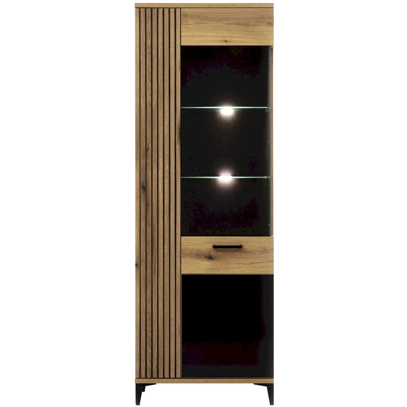 Wysoka witryna Prawostronna ARIS AS08 Liveo Meble Dąb