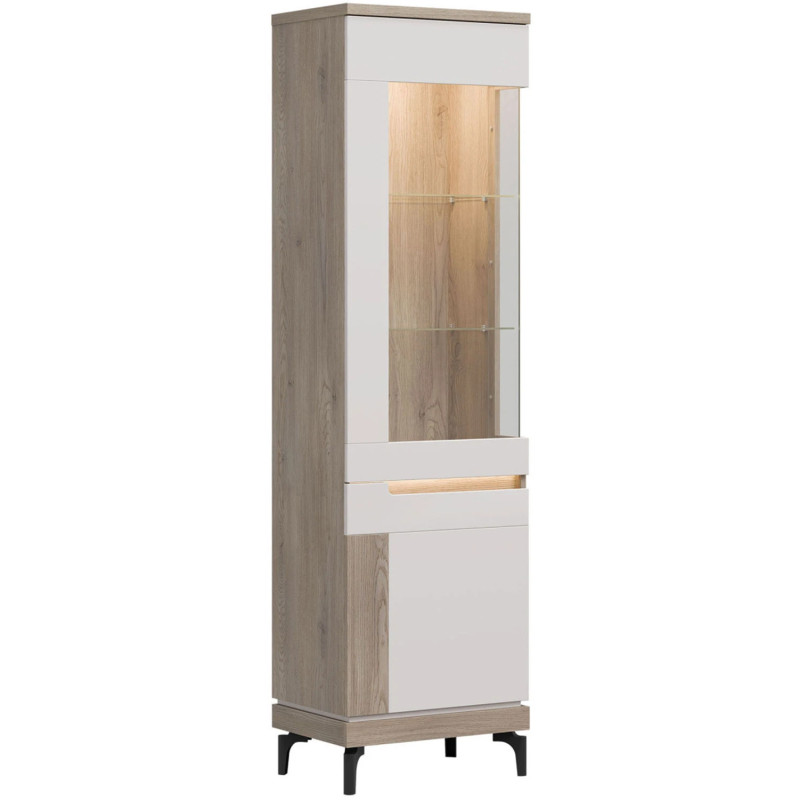 Wysoka Witryna Lewostronna Aston AN05 Liveo Meble Dąb