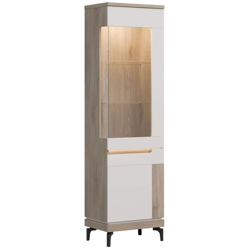 Wysoka Witryna Prawostronna Aston AN06 Liveo Meble Dąb