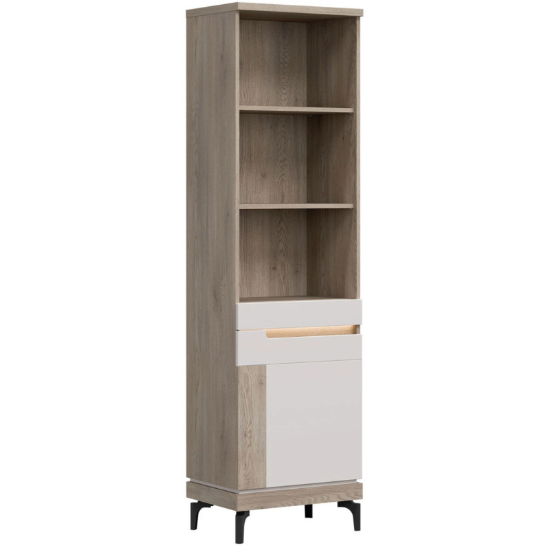 Wysoki Regał Lewostronny Aston AN07 Liveo Meble Dąb