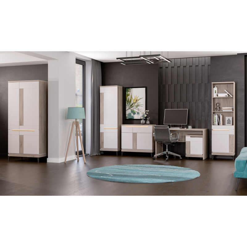 Szafka RTV Aston AN01 Liveo Meble Dąb Cremona/Kaszmir