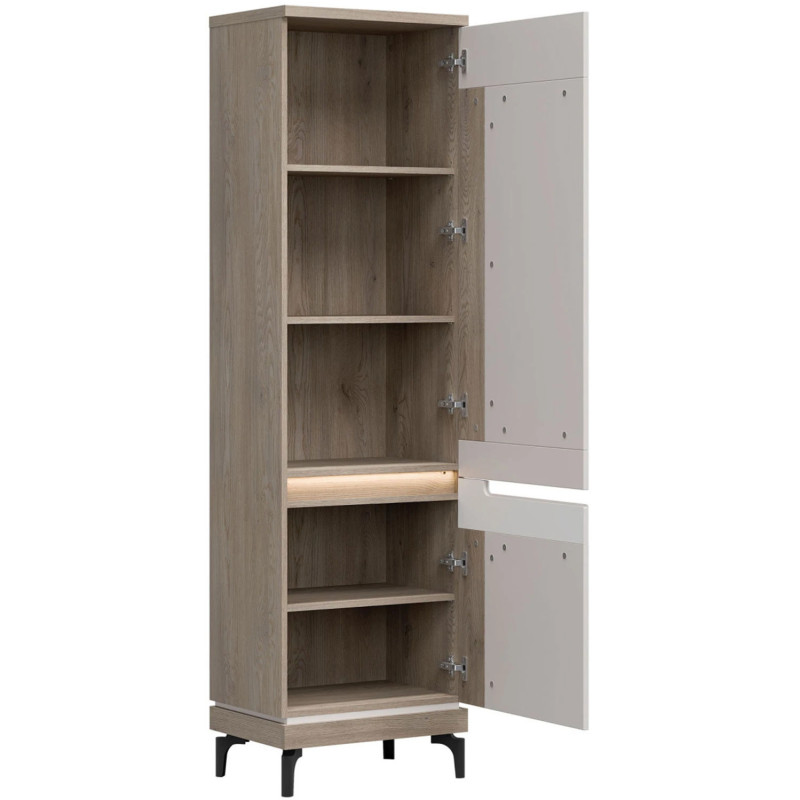 Wysoka Szafka Prawostronna Aston AN10 Liveo Meble Dąb