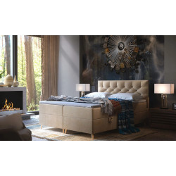 Łóżko tapicerowane z pojemnikiem Cabo 140x200 Meble Forte