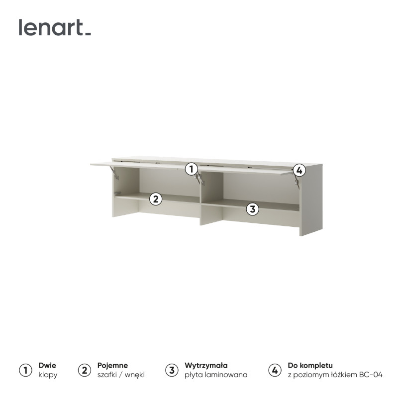 Nadstawka BED CONCEPT BC-09 do półkotapczanu poziomego 140x200