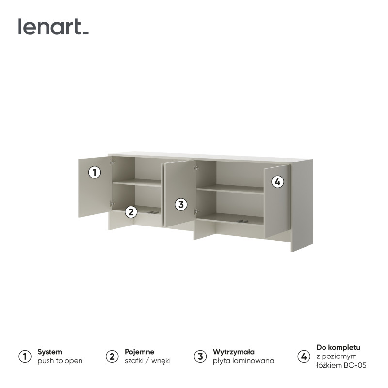 Nadstawka BED CONCEPT BC-10 do półkotapczanu poziomego 120x200