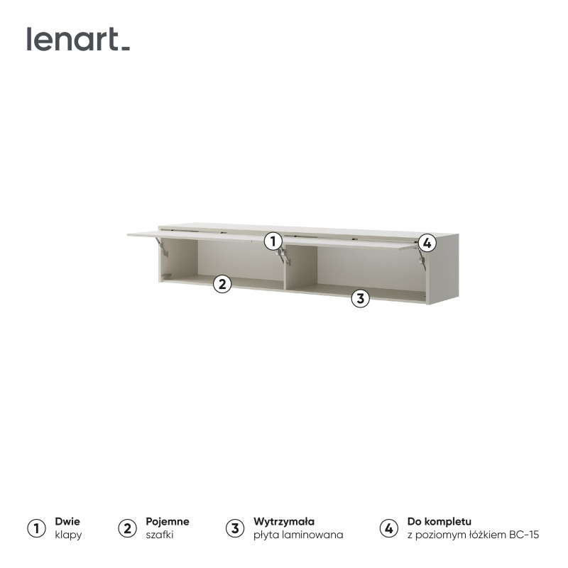 Nadstawka BED CONCEPT BC-15 do półkotapczanu poziomego 160x200