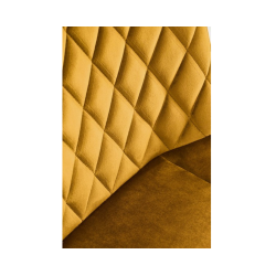 Krzesło tapicerowane Lizbona musztardowe/czarne nogi