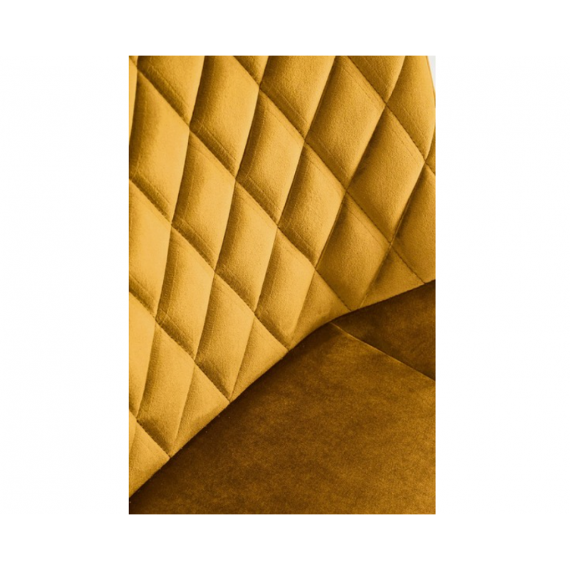 Krzesło tapicerowane Lizbona musztardowe/czarne nogi