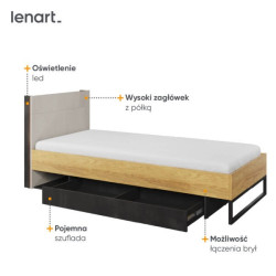 Łóżko Teen Flex TF16 Lenart