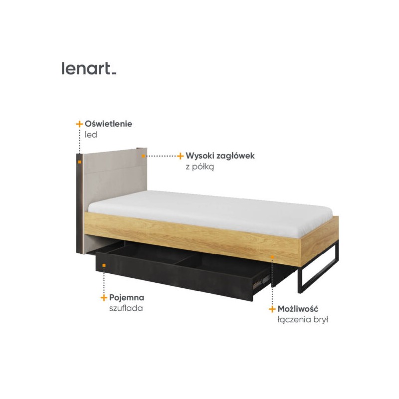 Łóżko Teen Flex TF16 Lenart