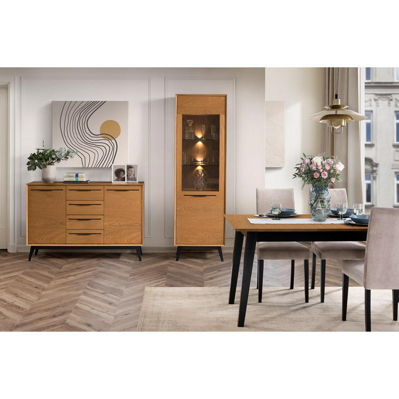 Witryna 1-drzwiowa Lewa z Oświetleniem Lazure Typ 10 Szynaka