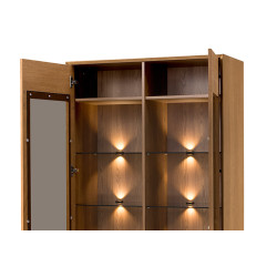 Witryna 2-drzwiowa z Oświetleniem Lazure Typ 10 Szynaka Meble