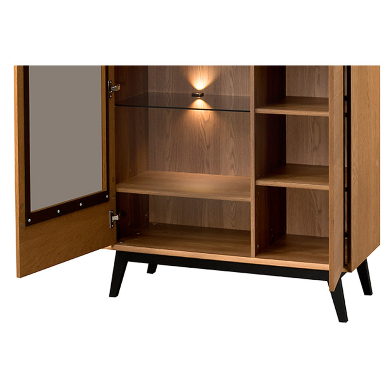 Niska Witryna 2-drzwiowa z Oświetleniem Lazure Typ 15 Szynaka