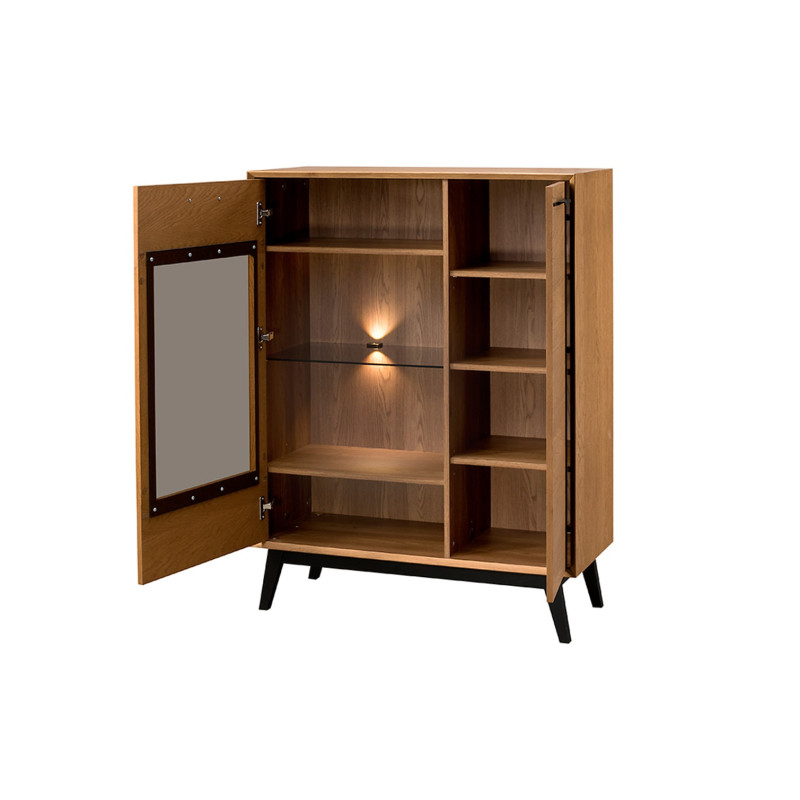 Niska Witryna 2-drzwiowa z Oświetleniem Lazure Typ 15 Szynaka