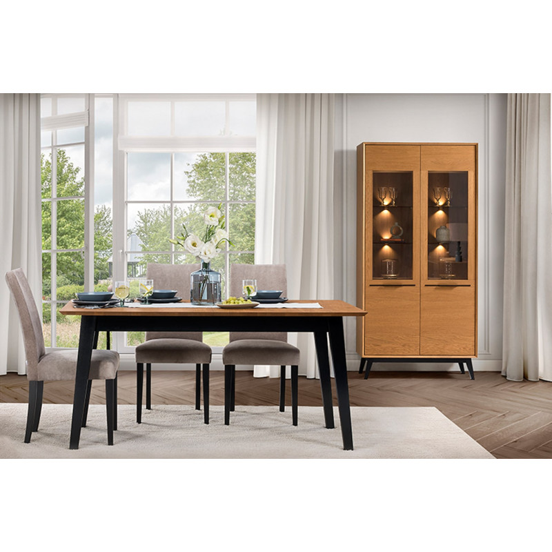 Niska Witryna 2-drzwiowa z Oświetleniem Lazure Typ 15 Szynaka