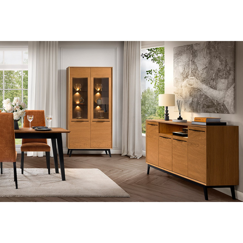 Witryna 1-drzwiowa Lewa z Oświetleniem Lazure Typ 10 Szynaka