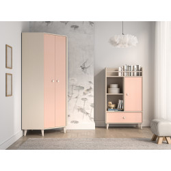 Szafa Mevel 01 Millenial Pink/Szary Pallad ML Meble Szafa Mevel 01 Millenial Pink/Szary Pallad ML Meble