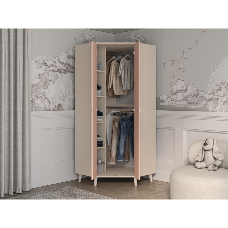 Szafa Mevel 01 Millenial Pink/Szary Pallad ML Meble