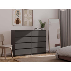 Komoda Malwa M8/140 Czarny Komoda Malwa M8/140 Czarny