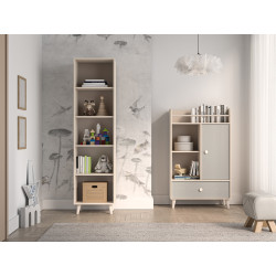 Regał Mevel 03 Millenial Pink/Szary Pallad ML Meble Regał Mevel 03 Millenial Pink/Szary Pallad ML Meble