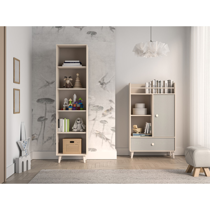 Regał Mevel 03 Millenial Pink/Szary Pallad ML Meble