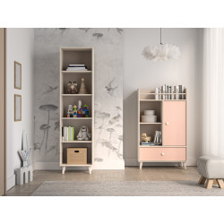 Regał Mevel 03 Millenial Pink/Szary Pallad ML Meble Regał Mevel 03 Millenial Pink/Szary Pallad ML Meble