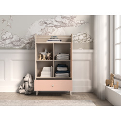 Komoda Mevel 04 Millenial Pink/Szary Pallad ML Meble Komoda Mevel 04 Millenial Pink/Szary Pallad ML Meble