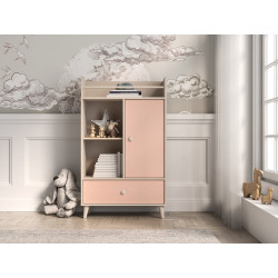 Komoda Mevel 04 Millenial Pink/Szary Pallad ML Meble Komoda Mevel 04 Millenial Pink/Szary Pallad ML Meble