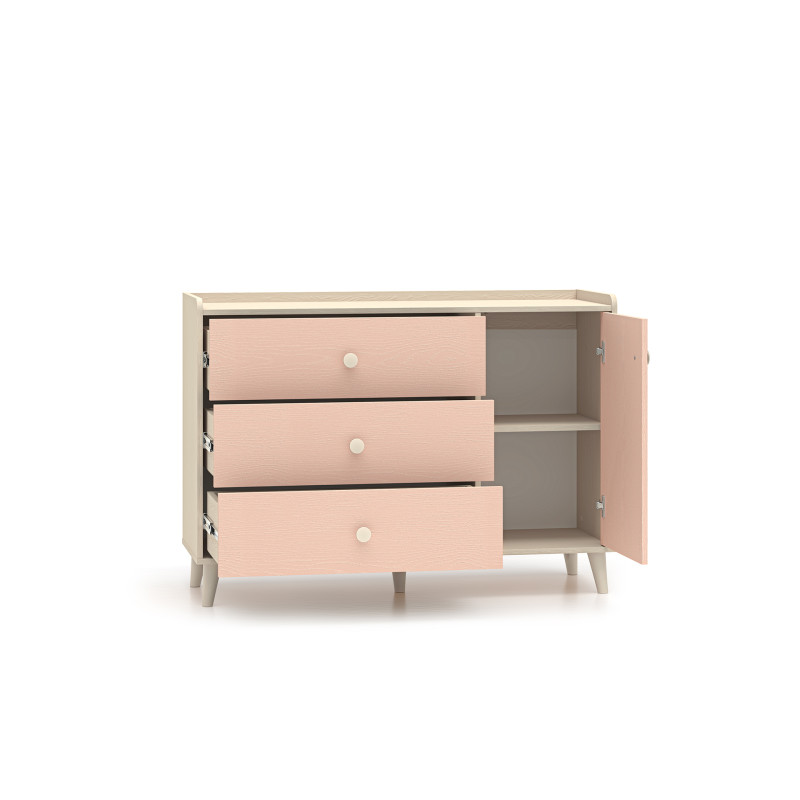 Komoda Mevel 05 Millenial Pink/Szary Pallad ML Meble