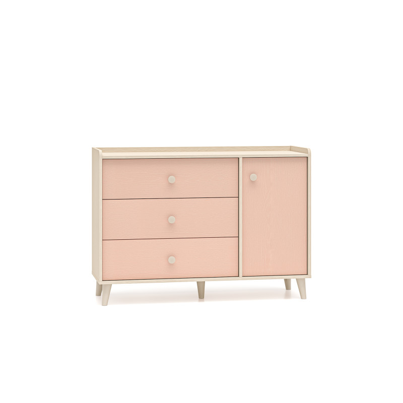 Komoda Mevel 05 Millenial Pink/Szary Pallad ML Meble Komoda Mevel 05 Millenial Pink/Szary Pallad ML Meble