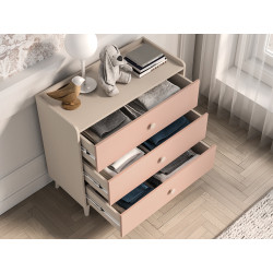 Komoda Mevel 06 Millenial Pink/Szary Pallad ML Meble Komoda Mevel 06 Millenial Pink/Szary Pallad ML Meble