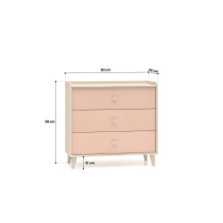 Komoda Mevel 06 Millenial Pink/Szary Pallad ML Meble Komoda Mevel 06 Millenial Pink/Szary Pallad ML Meble