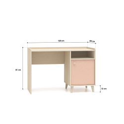 Biurko Mevel 07 Millenial Pink/Szary Pallad ML Meble