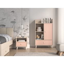 Szafka Nocna Mevel 10 Millenial Pink/Szary Pallad ML Meble