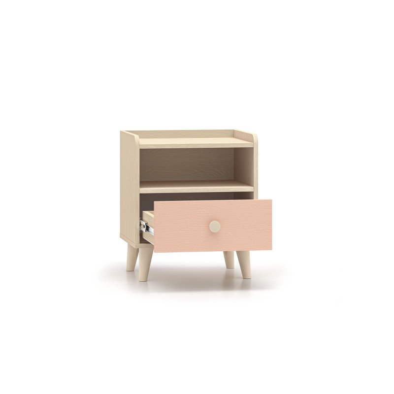 Szafka Nocna Mevel 10 Millenial Pink/Szary Pallad ML Meble