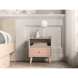 Szafka Nocna Mevel 10 Millenial Pink/Szary Pallad ML Meble